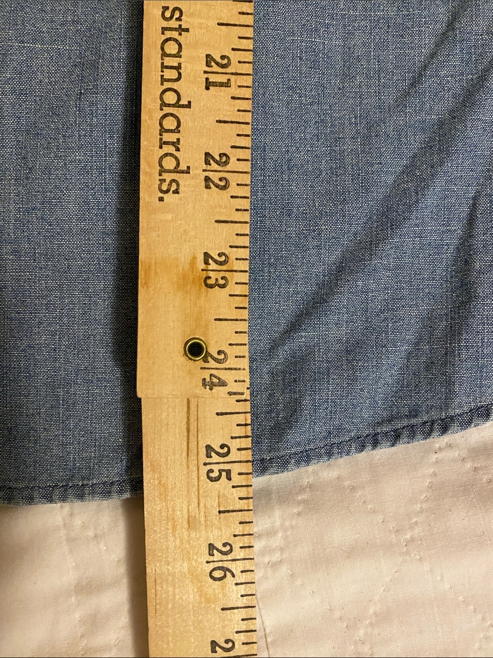 J. Crew Grey Blue Chambray Cotton Button-Up Shirt MP - Picture 13 of 13